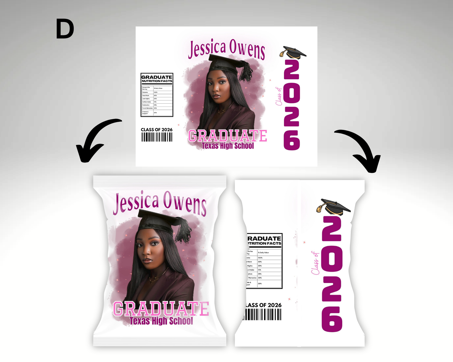 Graduation Chip Bags