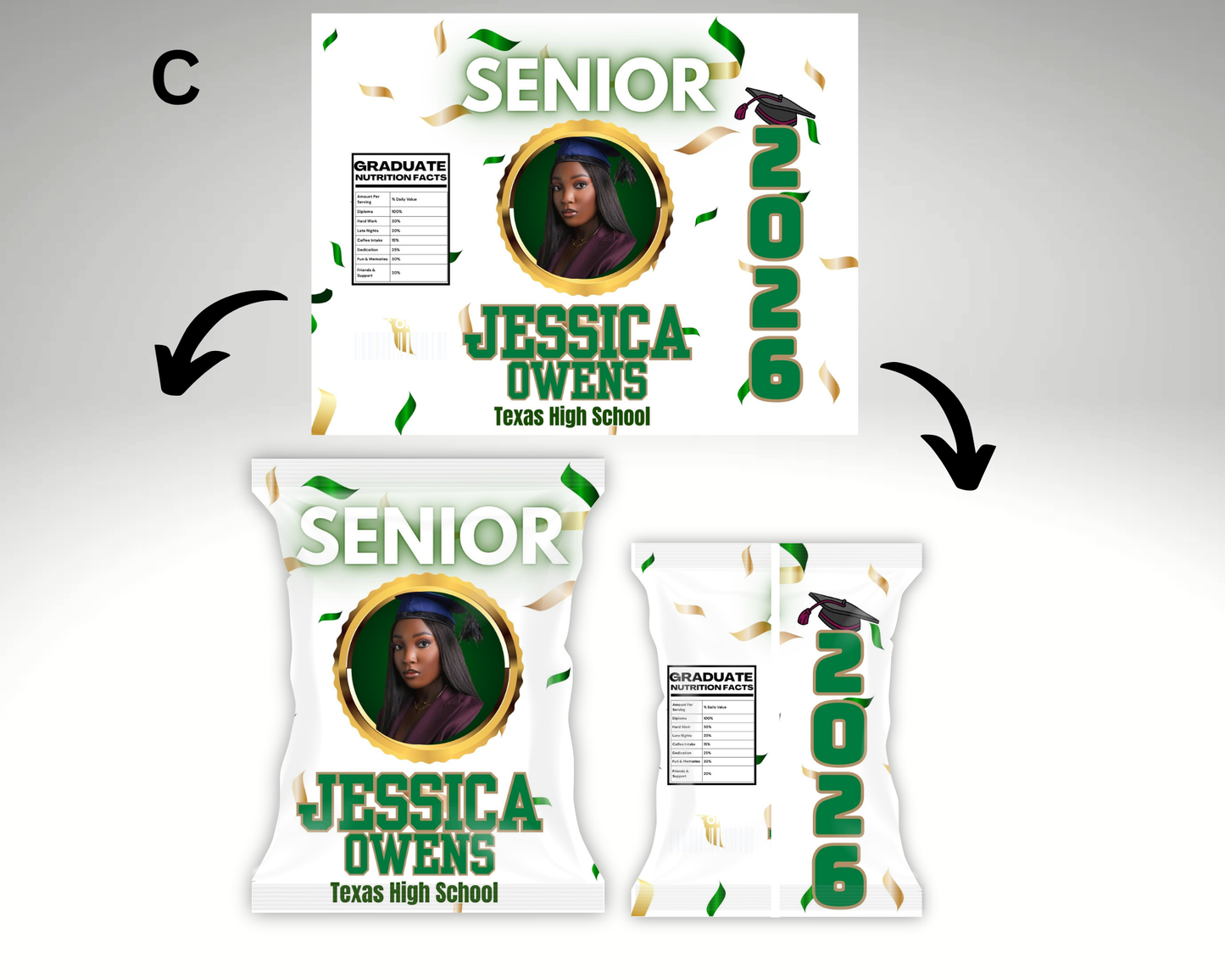 Graduation Chip Bags