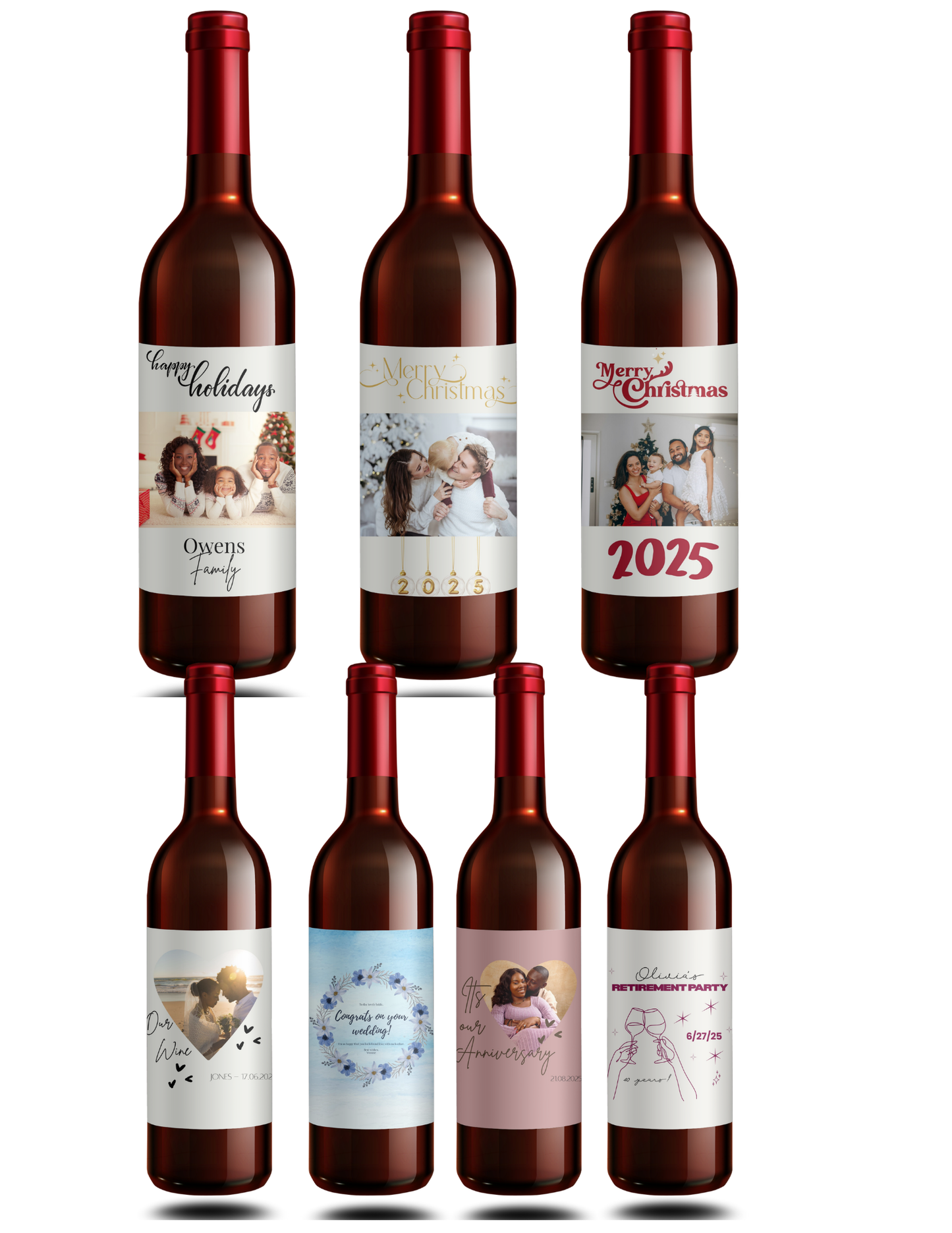 Large Wine & Liquor Bottle Labels