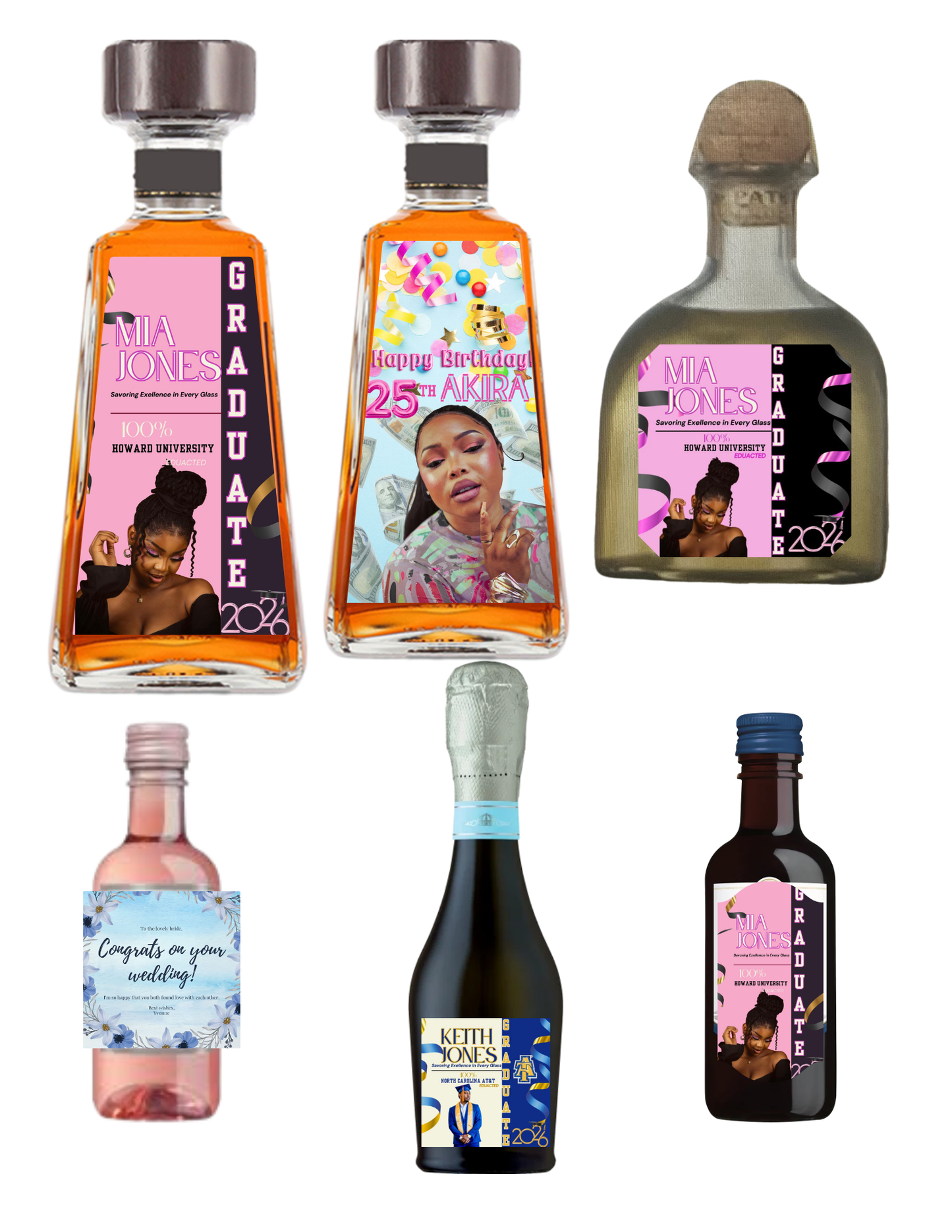 Large Wine & Liquor Bottle Labels