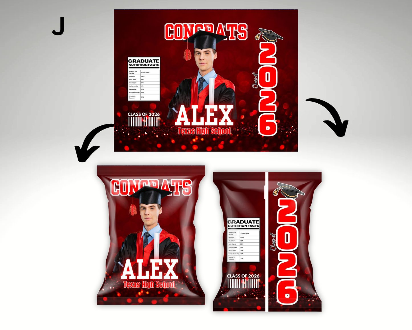 Graduation Chip Bags