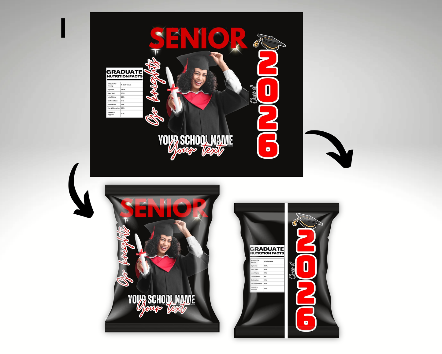 Graduation Chip Bags