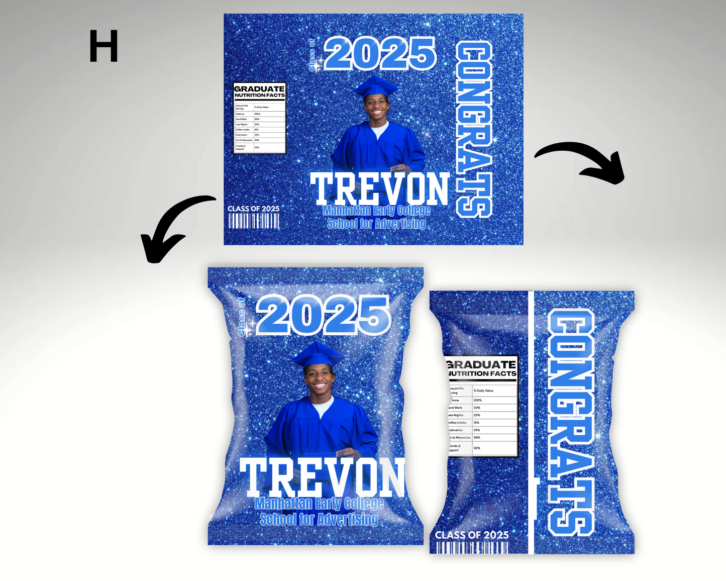 Graduation Chip Bags
