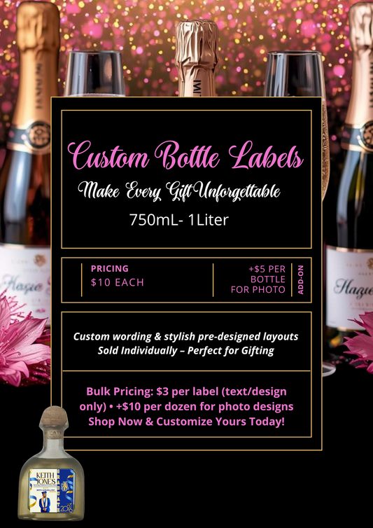 Large Wine & Liquor Bottle Labels