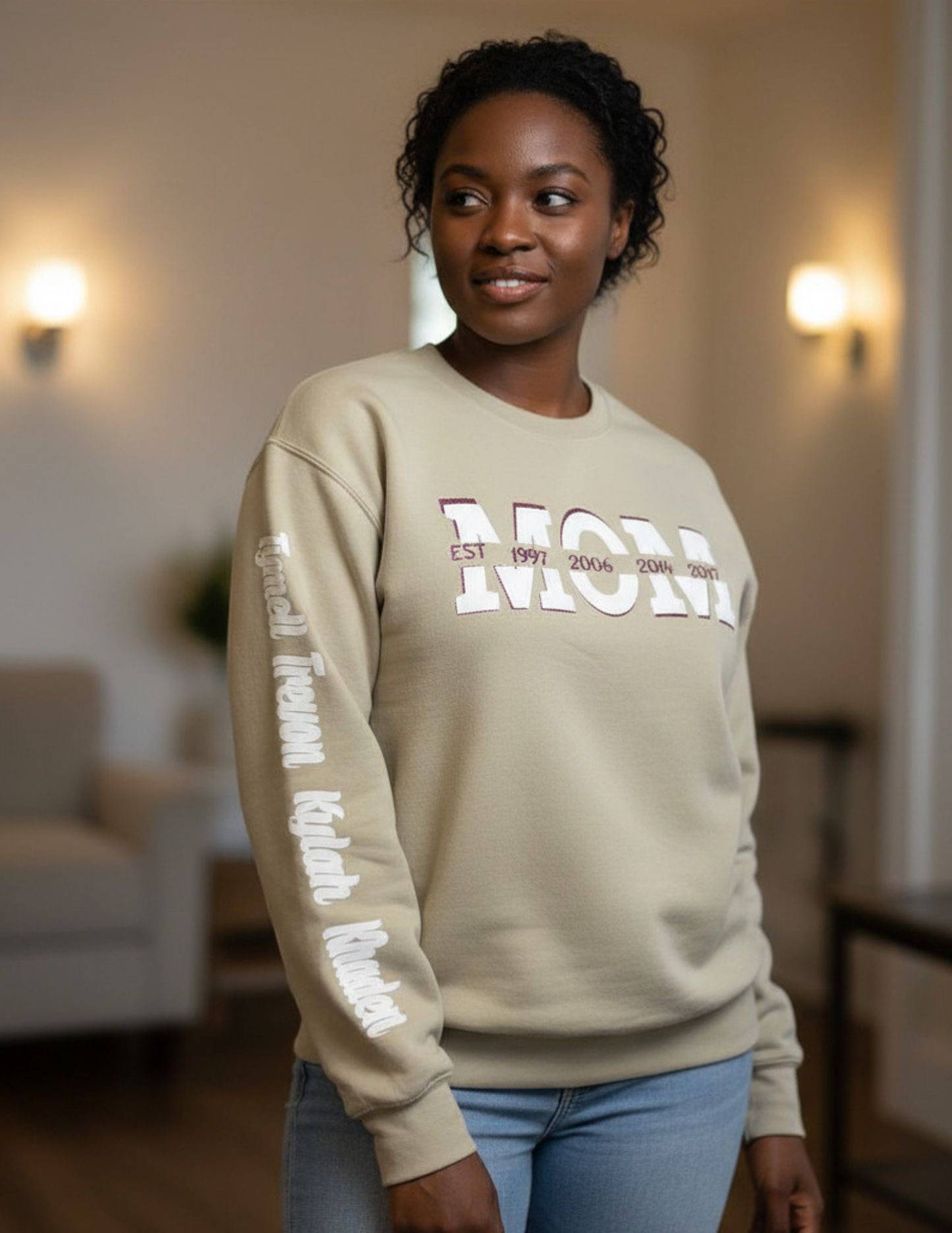 Mothers Day Sweatshirt-Because Being Mom Isn’t Just a Title